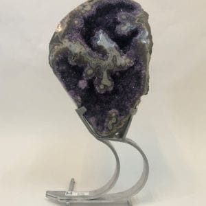 Amethyst with Polished Agate