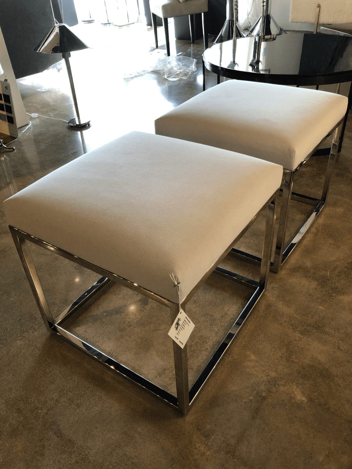 Chrome Ottoman William & Wesley Co.