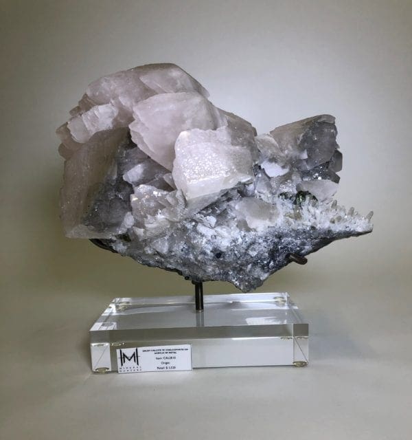 Druzy Calcite with Chalcopyrite